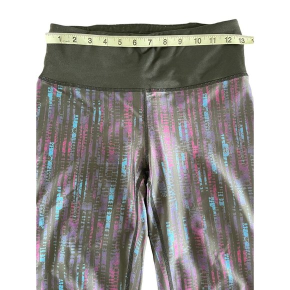 Prana‎ Tatum Capri Leggings Kaleidoscope Purple Black Reflective Cropped Small - Picture 8 of 10
